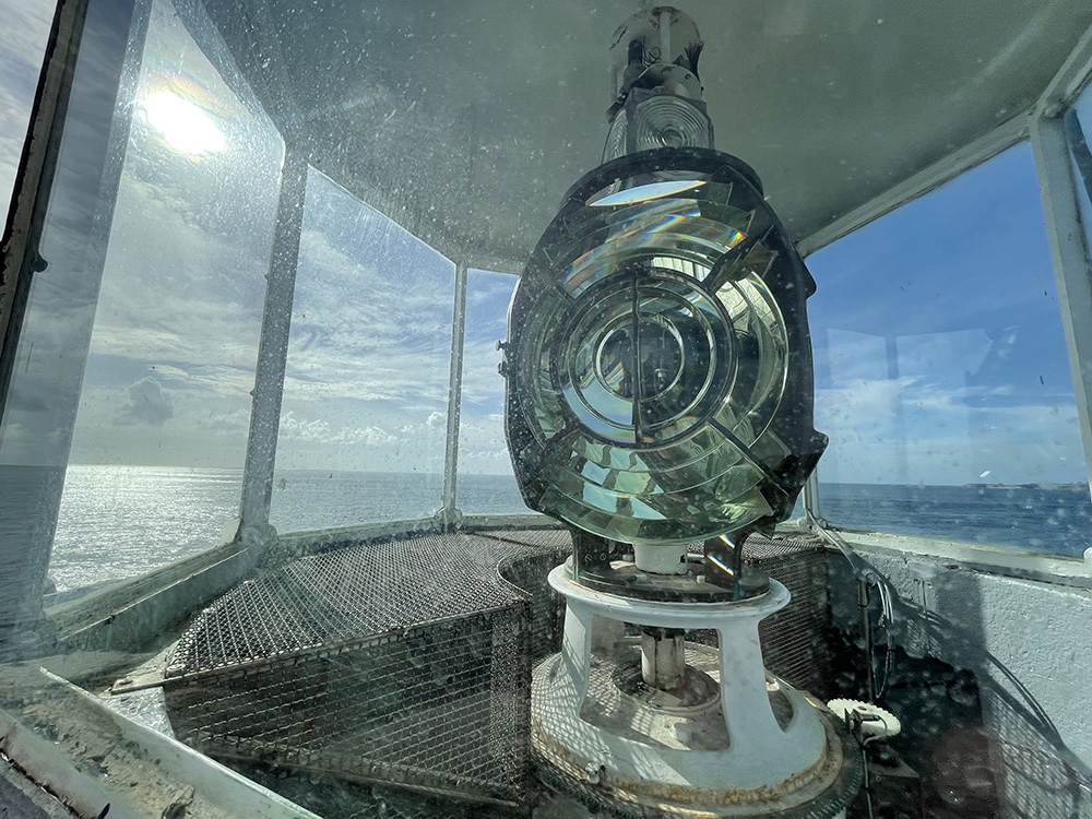 La lentille de Fresnel du phare de Kermorvan